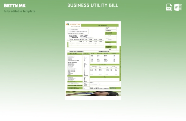 Модерен стил Пакистан К електрик Ограничена деловна сметка шаблон